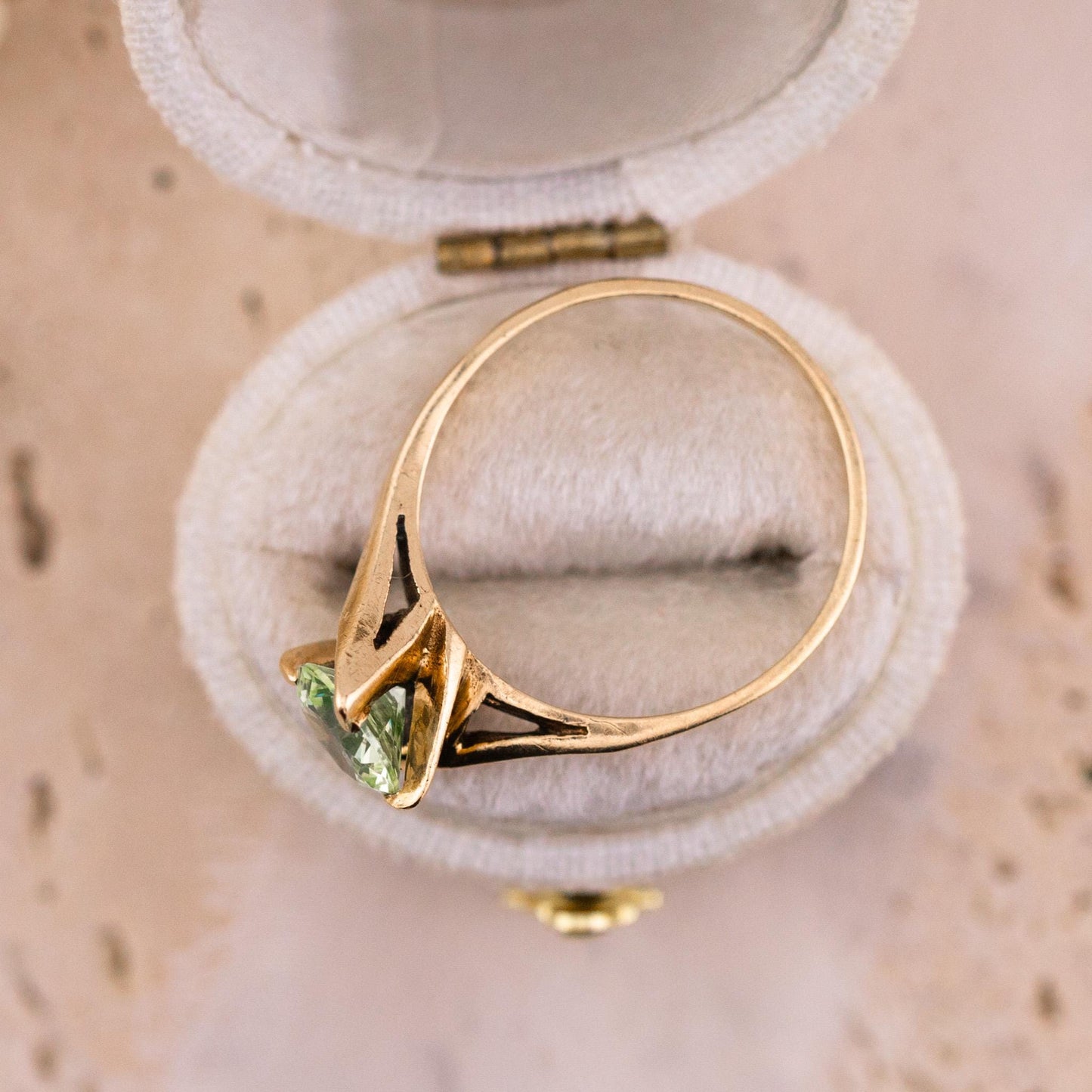 Vintage Tourmaline Ring, 10k Gold, Size 8