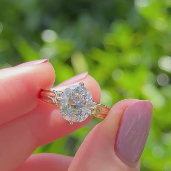 Video of the Harriet 3.01ct old mine cut solitaire ring