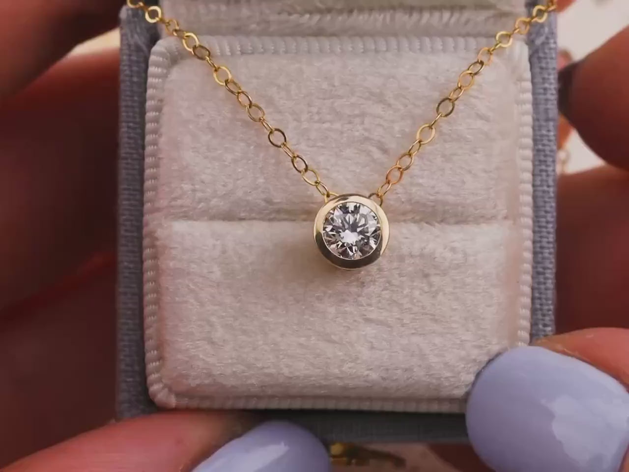 Lab diamond pendant bezel set 14k solid yellow gold necklace pendant slider pendant necklace yellow gold, white gold, rose gold
