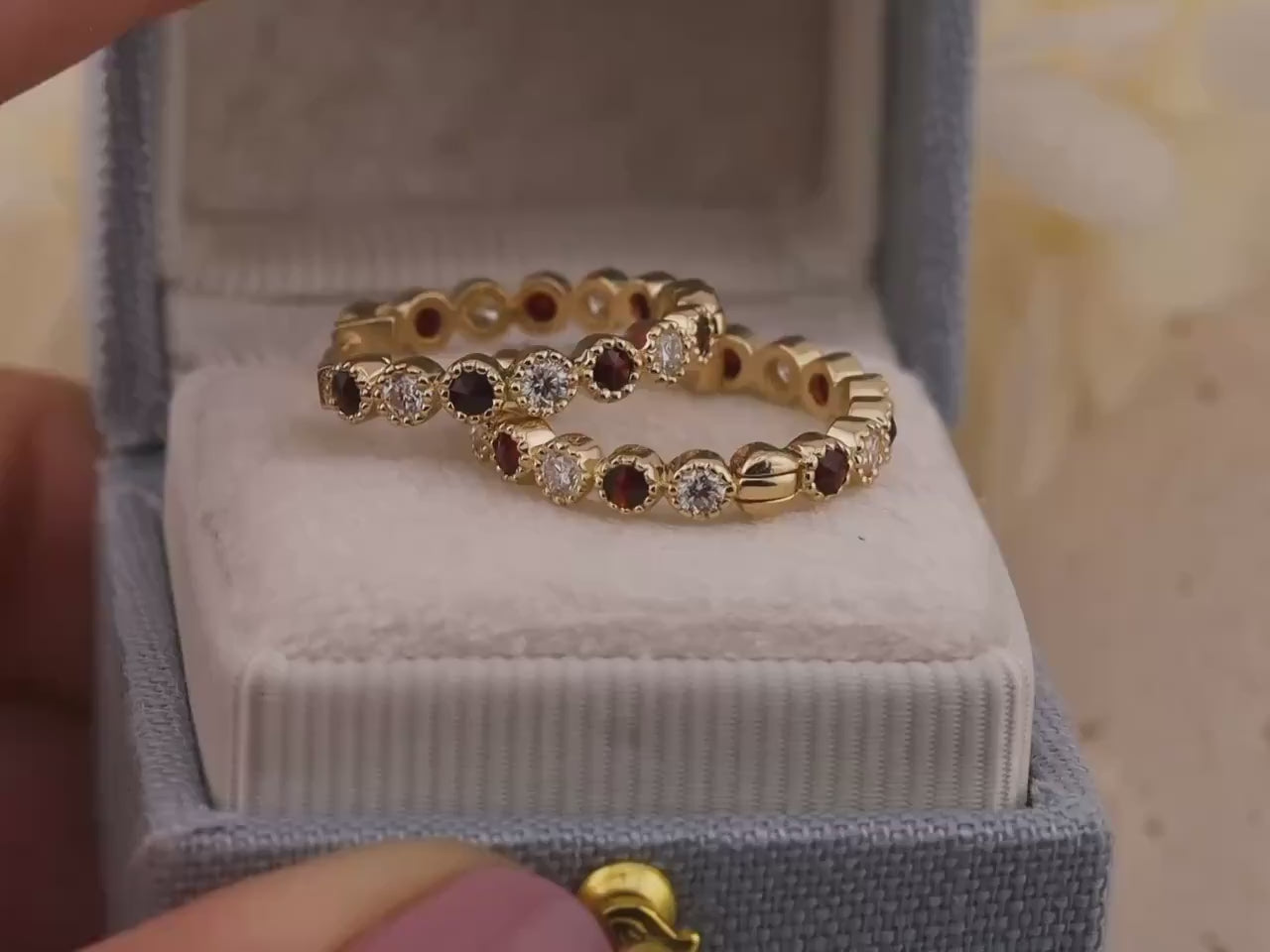 Lab grown hoop earrings bezel set 14k solid gold diamond earrings birthstone earrings