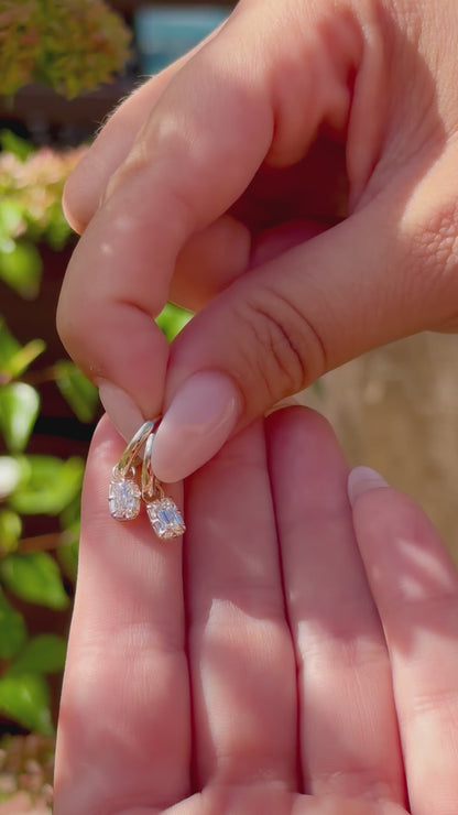 1.01ct Natural Old Mine Cut Diamond Drop Earrings – Libby