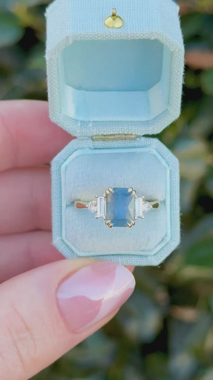 2.75ct Montana sapphire engagement ring