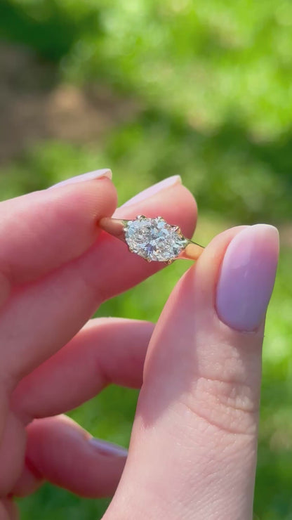 1.70ct Oval Lab Diamond East West Ring – Louise