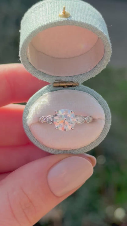 2.00ct Old European Cut Lab Diamond Ring