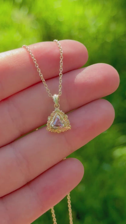 0.83ct Natural Clover Diamond Pendant - Rosette