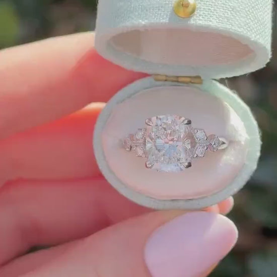 4.05ct Cushion cut engagement ring