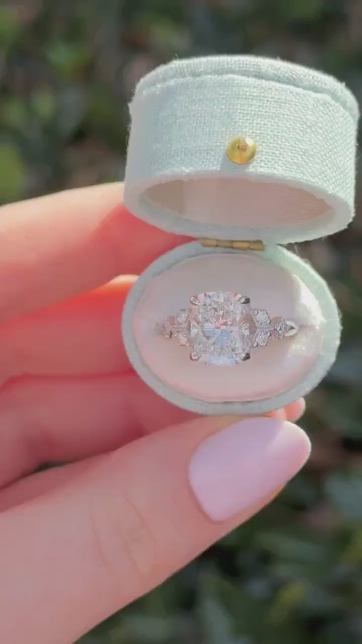 4.05ct Cushion cut engagement ring