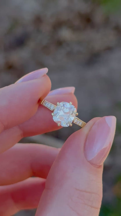 2.05ct old mine cut engagement ring - Iris
