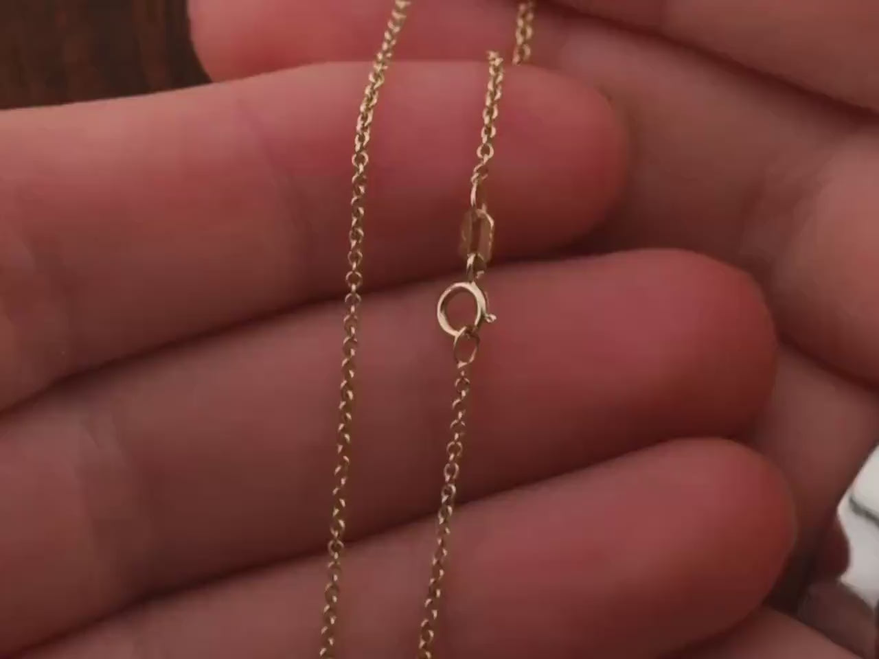 Gold Chain necklace Cable Chain 14k Solid Yellow Gold 24 inch