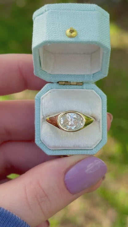 1.59ct Oval Lab Diamond East West Ring