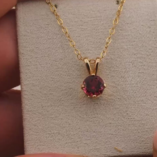 Vintage pendant Pink Tourmaline pendant 14k solid yellow gold necklace pendant October birthstone necklace