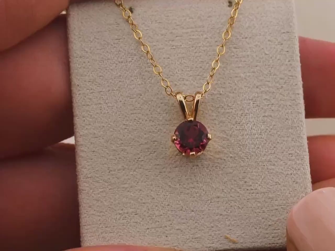 Vintage pendant Pink Tourmaline pendant 14k solid yellow gold necklace pendant October birthstone necklace