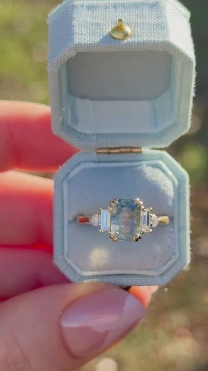 2.75ct Montana sapphire engagement ring